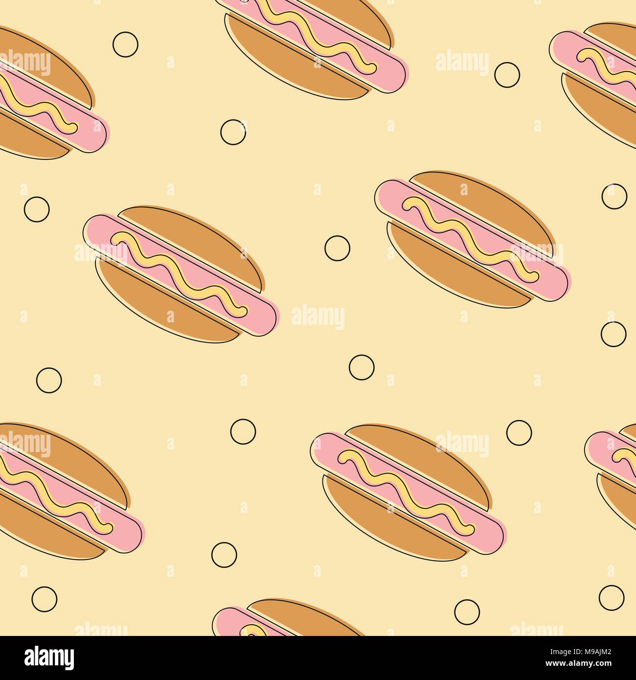 Hot Dog Print Pattern Foldable Umbrella