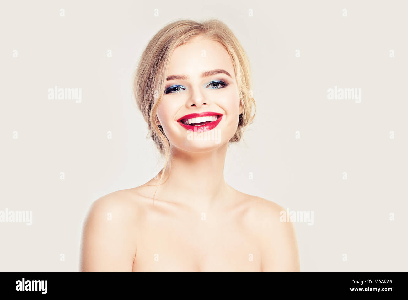 Smiling Woman. Healthy Skin, Cute Smile Stock Photo
