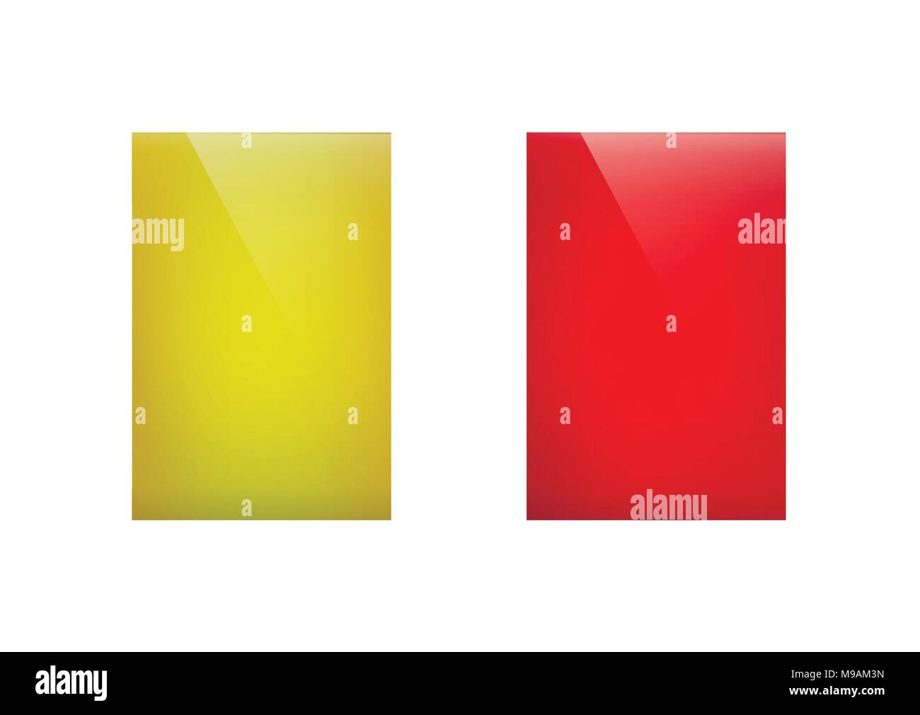 Yellow and red cards Stock Vector