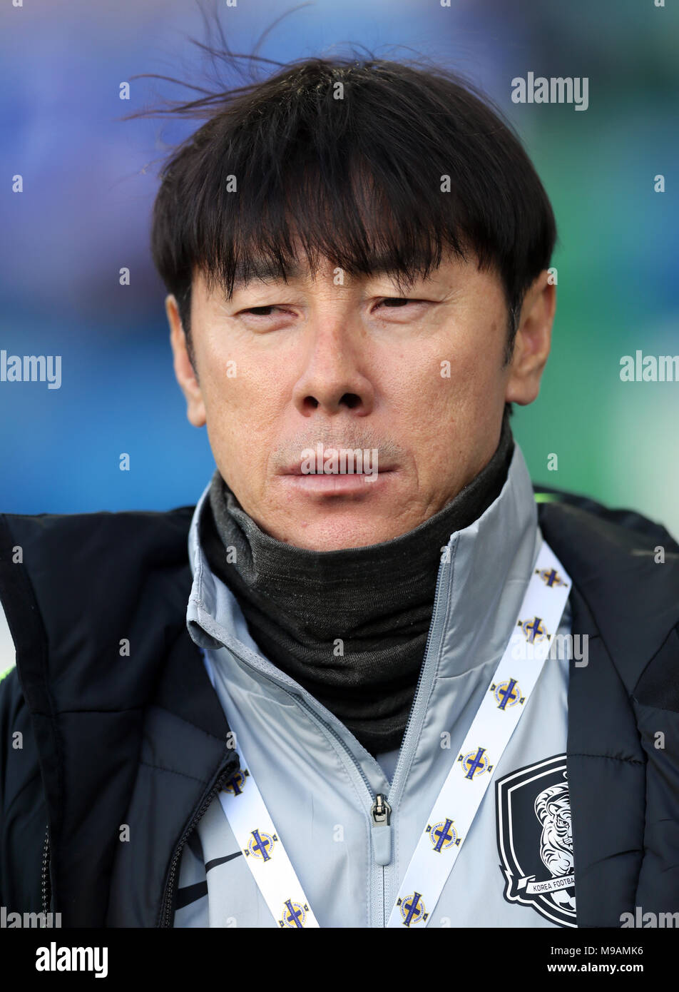 South Korea head coach Shin Tae-yong before the international friendly match at Windsor Park, Belfast. Stock Photo