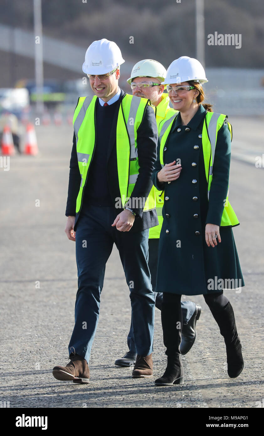 The Duke and Duchess of Cambridge visit the Northern Spire, the new