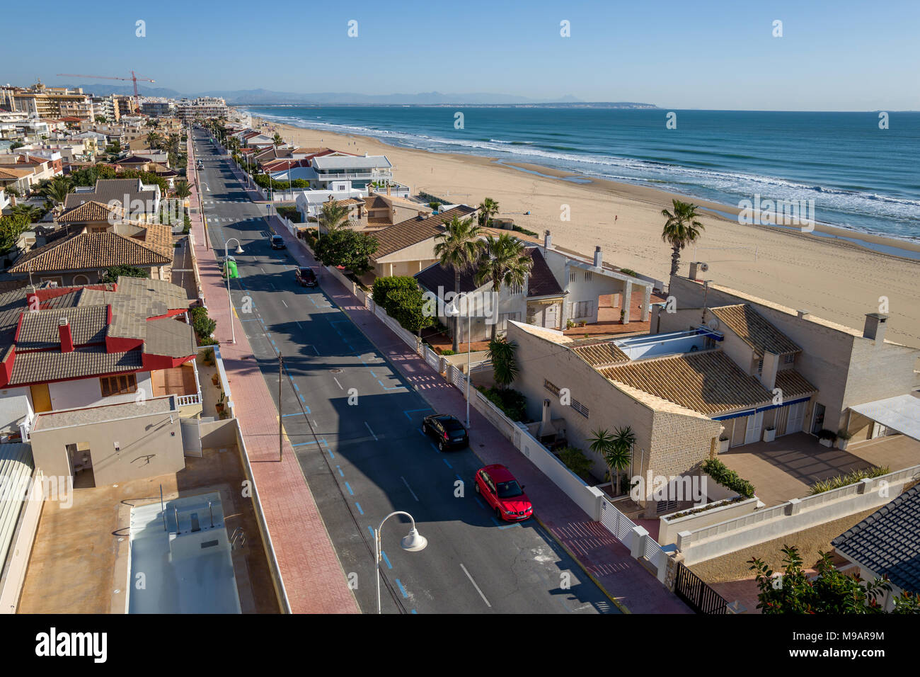 The beach at Guardamar del Segura in Spain Stock Photo