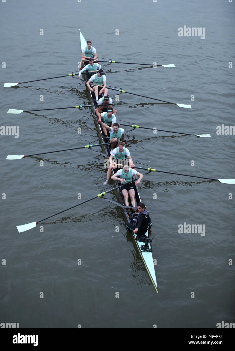 Cambridge University Boat Club after winning the Men's Boat Race on the