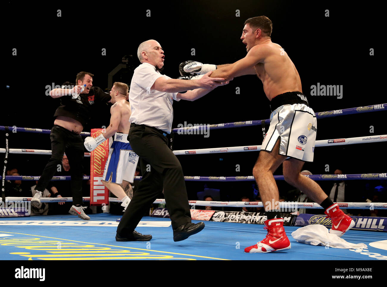 Against callum johnson second left hi-res stock photography and images ...