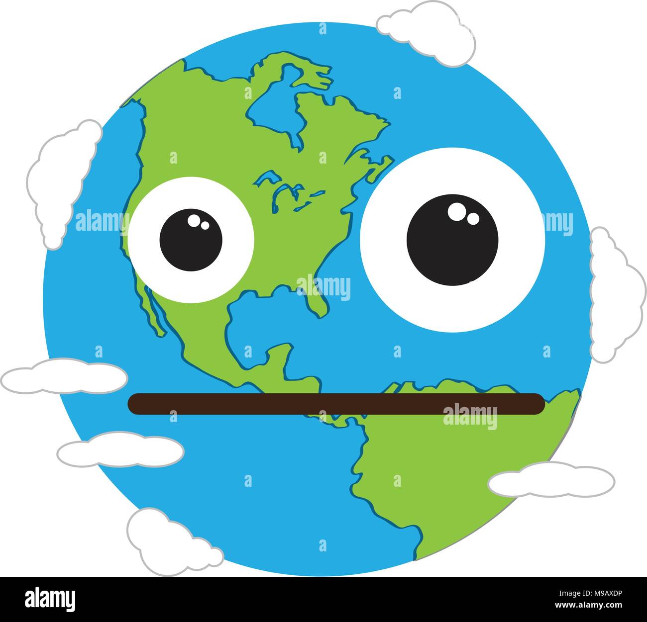 Green background abstract surprised face Stock Vector Images - Alamy