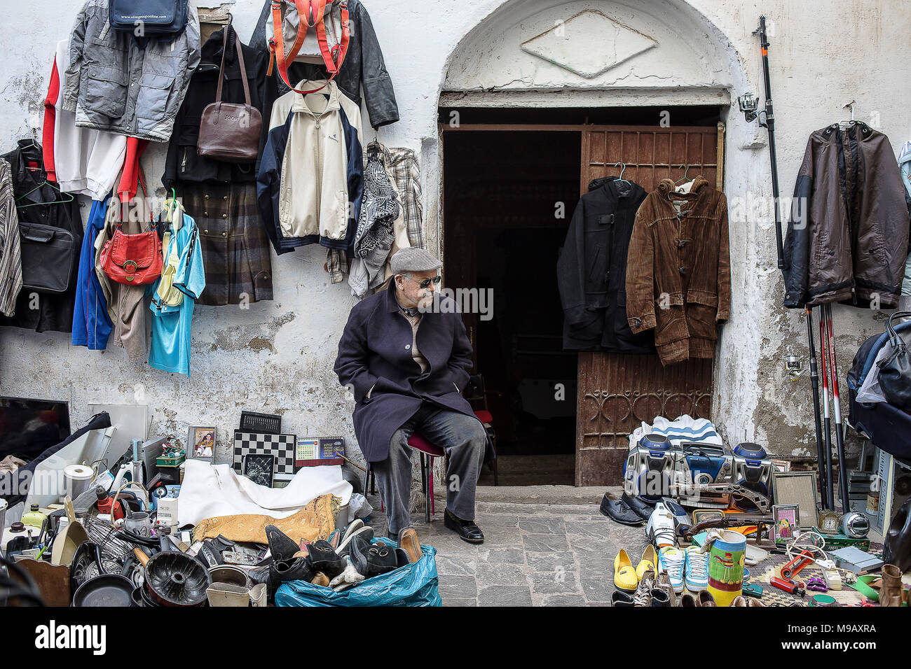 Flea market, Ayuon street, medina, Tetouan, UNESCO World Heritage Site