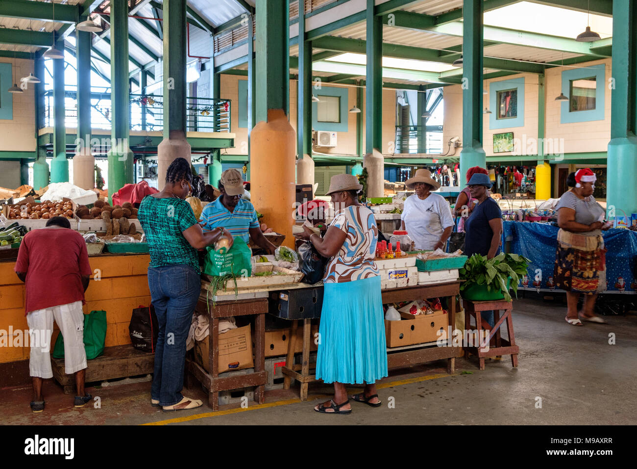 St. Johns Farmers Market, St. John's, Antigua Stock Photo