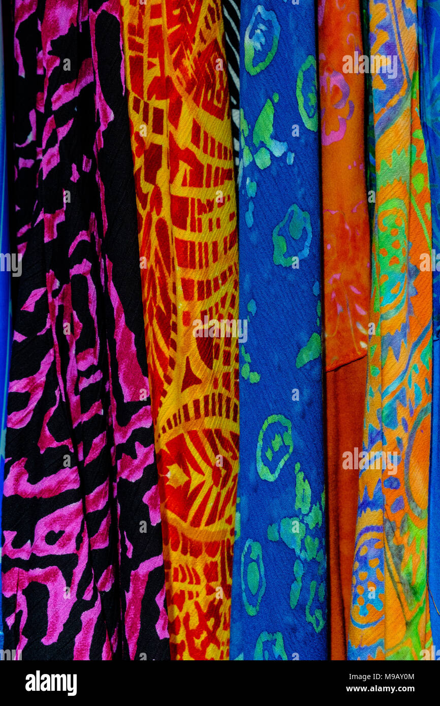 Tropical Sun Dresses, Redcliffe Quay, St. John's, Antigua Stock Photo ...