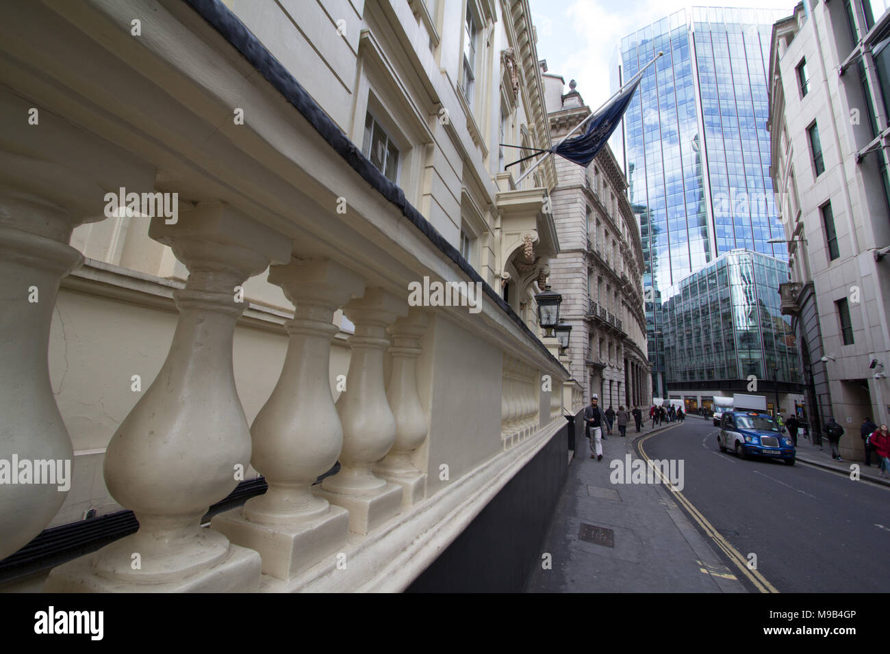 The City of London Club the  oldest of the gentlemen's club based in the City of London. The Italian Palladian-style building was designed by English architect Philip Hardwick Stock Photo