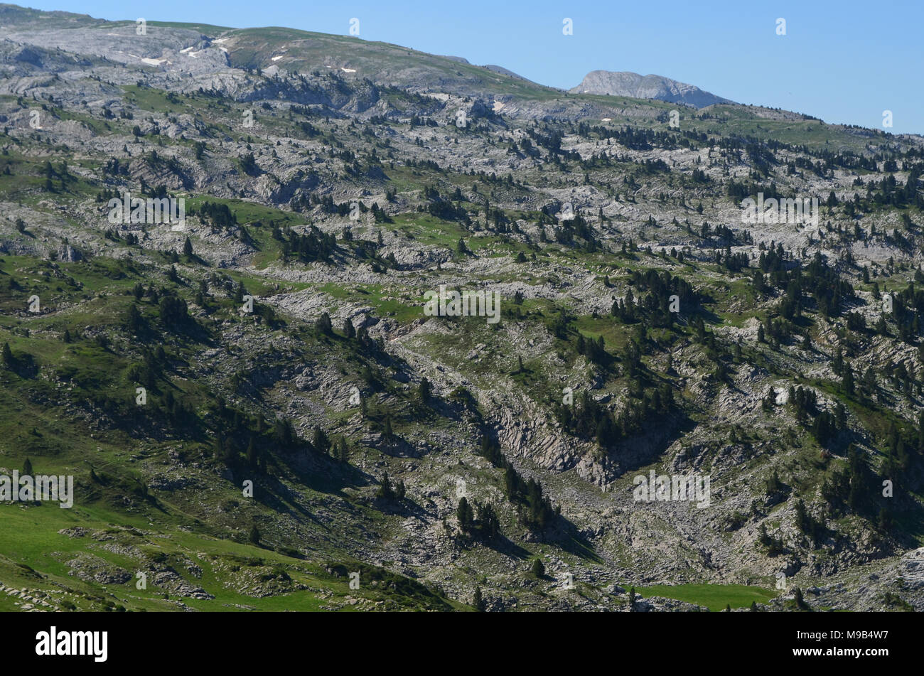 Karstic massif of Larra-Belagoa in northern Navarre, Pyrenees range Stock Photo