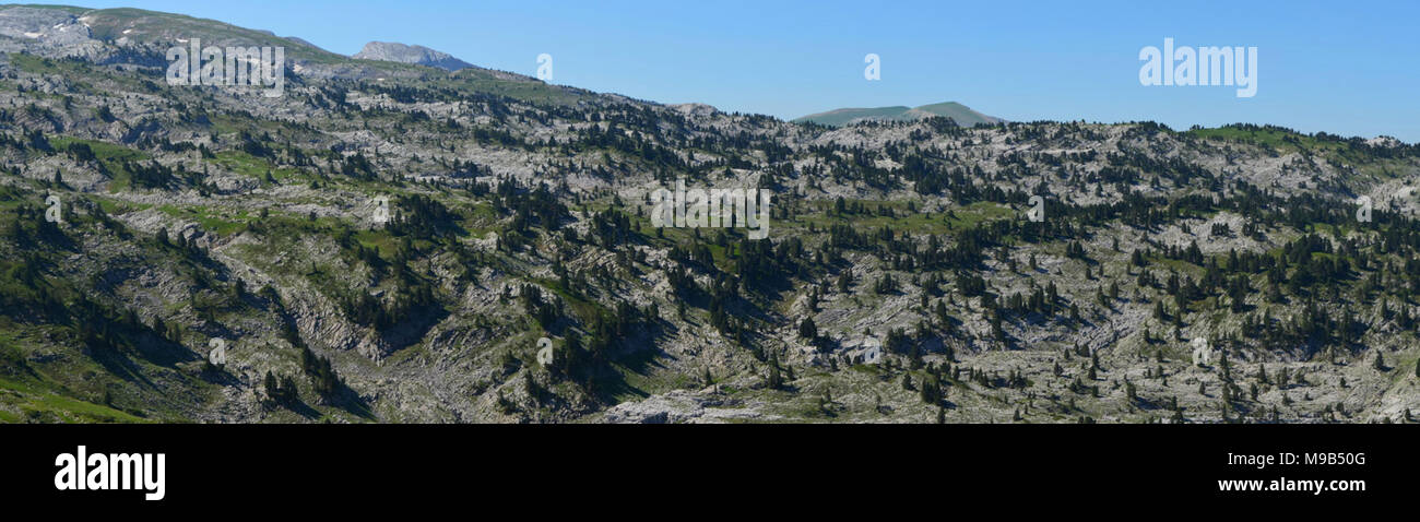 Karstic massif of Larra-Belagoa in northern Navarre, Pyrenees range Stock Photo