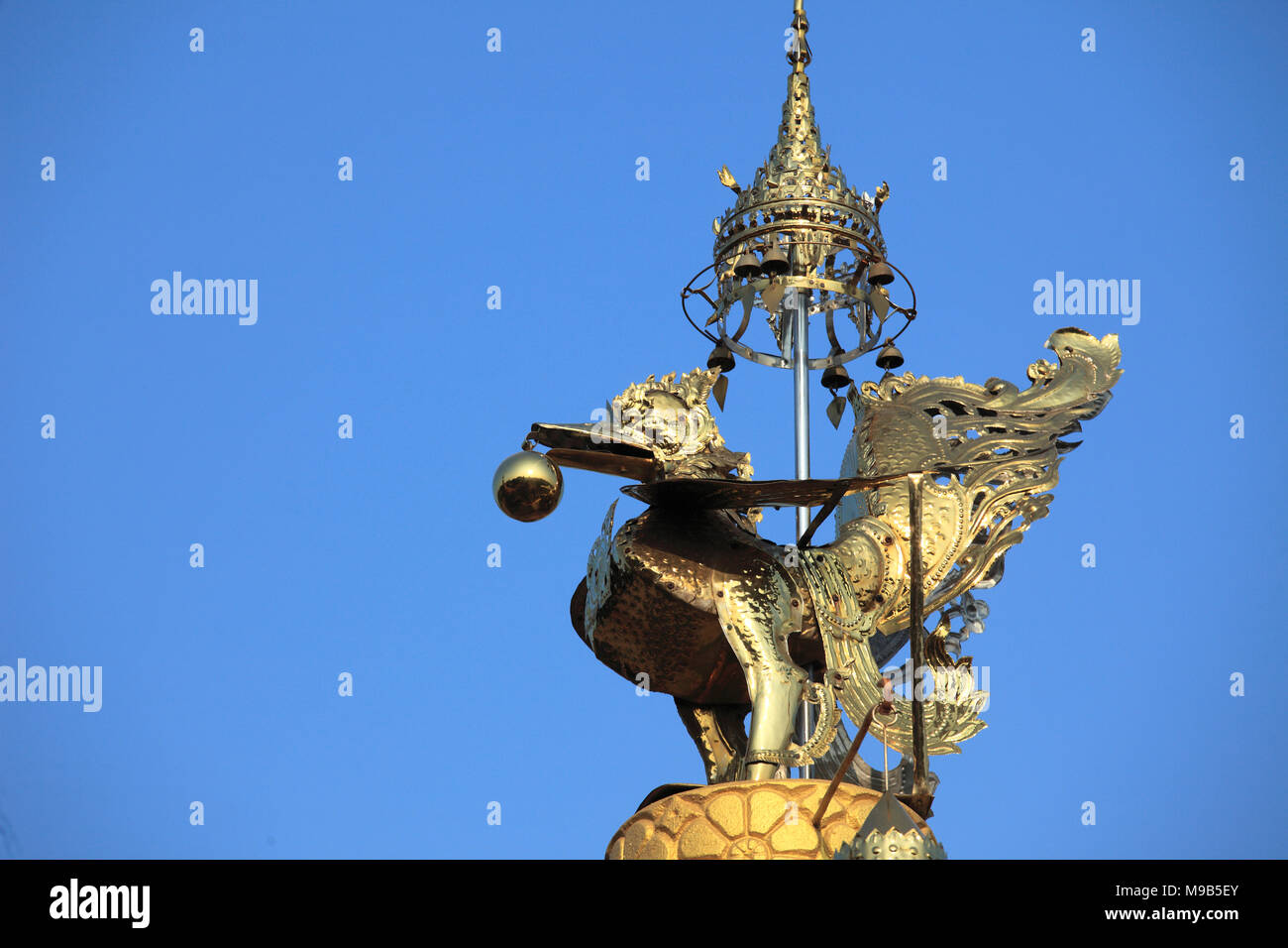 Myanmar, Burma, Bagan, hamsa, hintha, mythical bird, statue Stock Photo