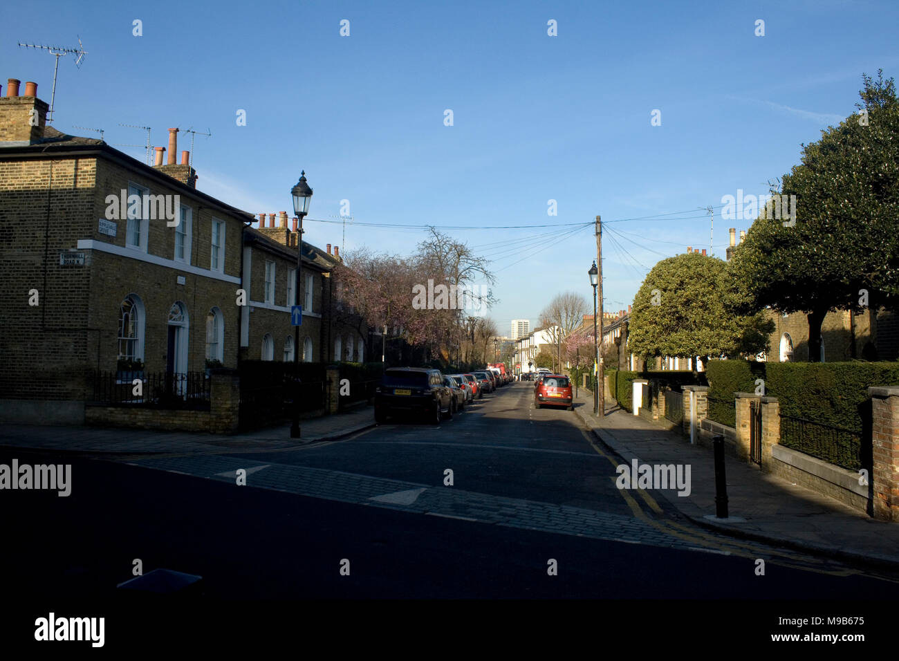 Ripplevale Grove Islington London semi detached houses Stock Photo Alamy