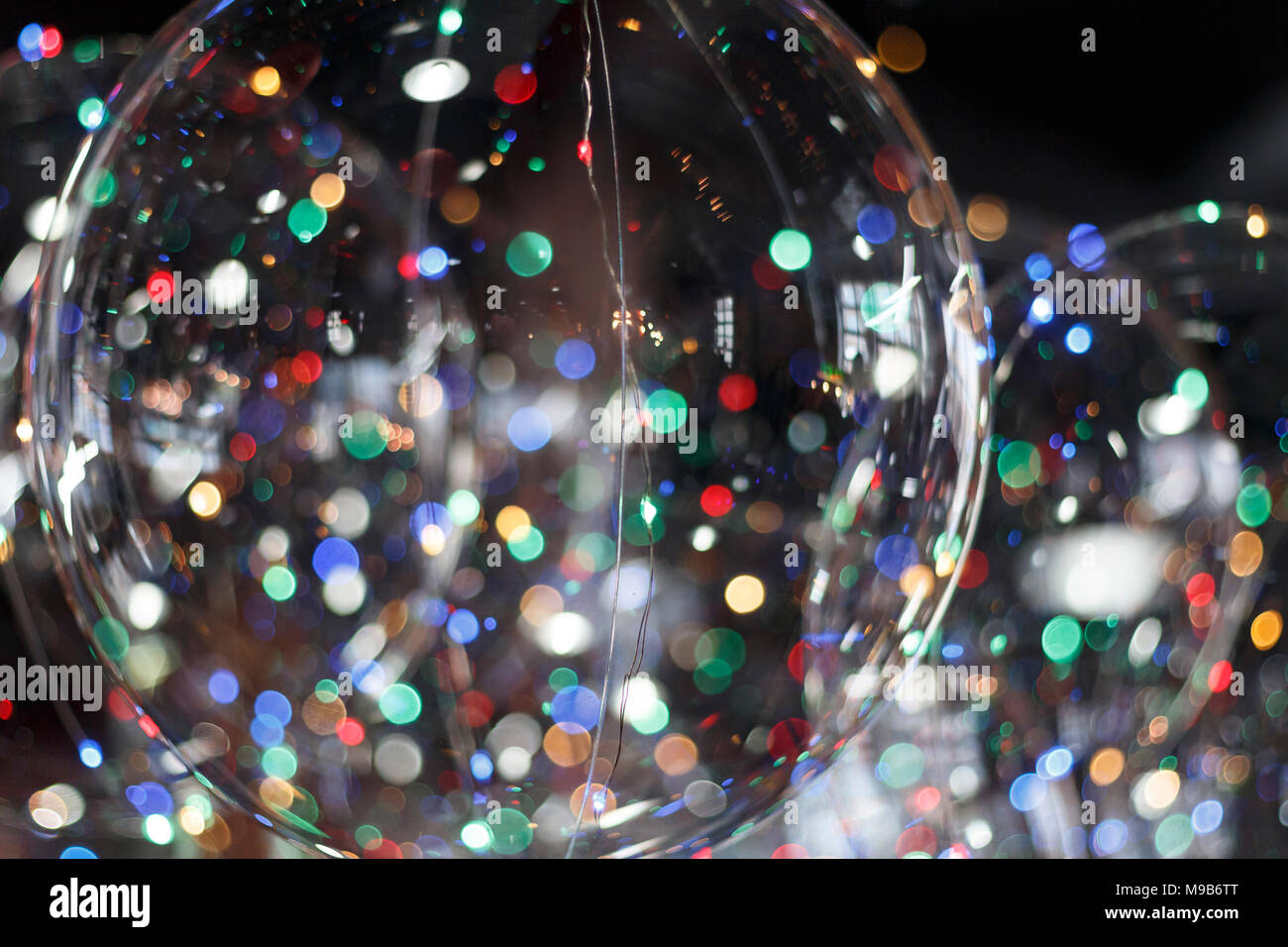 big colored soap balls with colored highlights Stock Photo