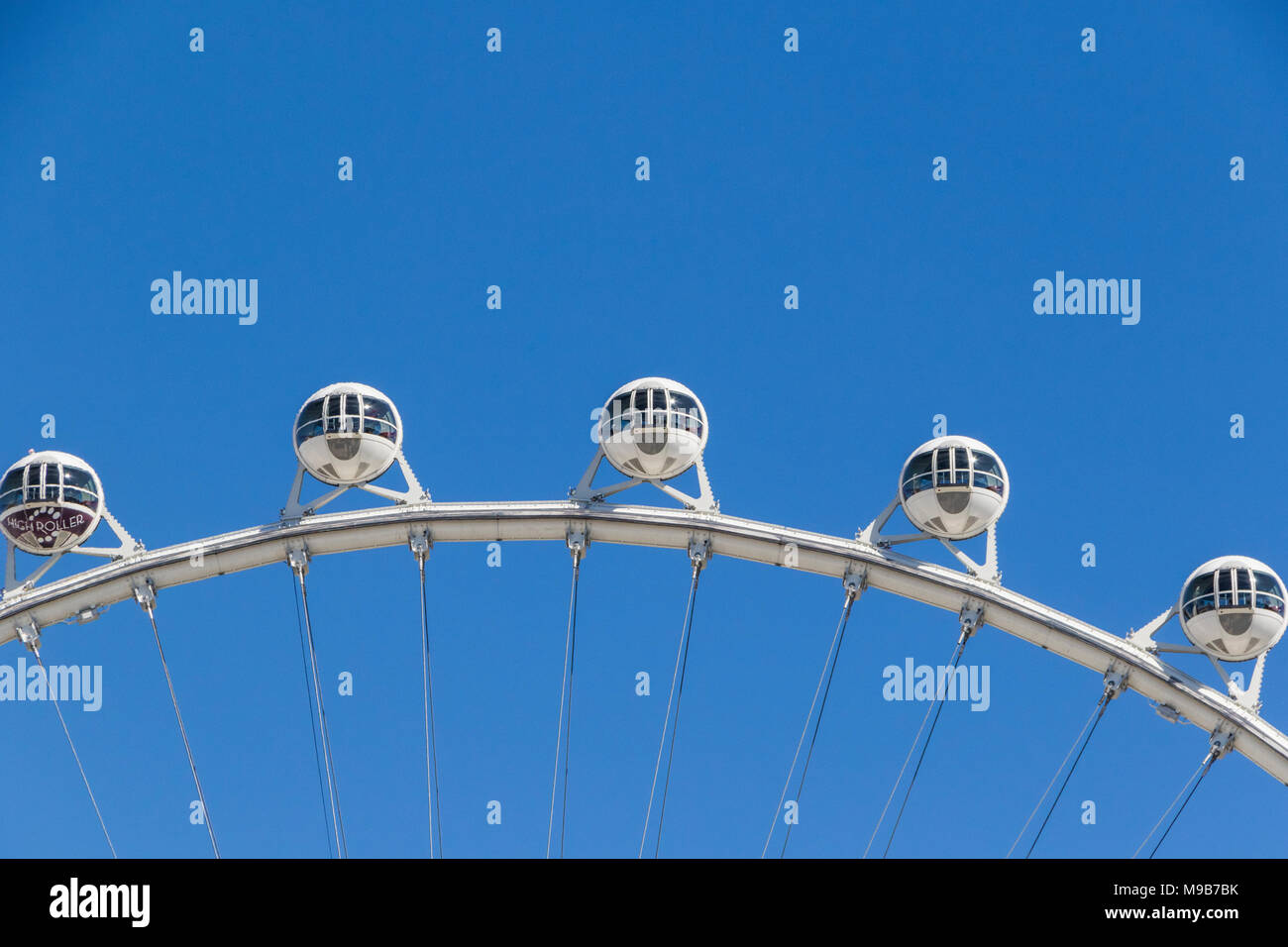 High Roller Observation Wheel Or Ferris Wheel With 360 Degree View Of Las Vegas Strip Each Revolution Takes 30 Minutes World S Tallest Observation Stock Photo Alamy
