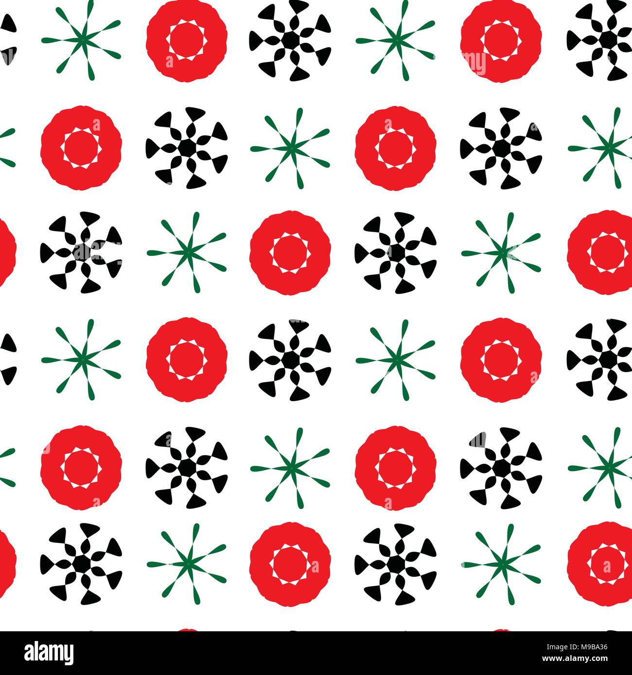 White Seamless Xmas Pattern Stock Vector
