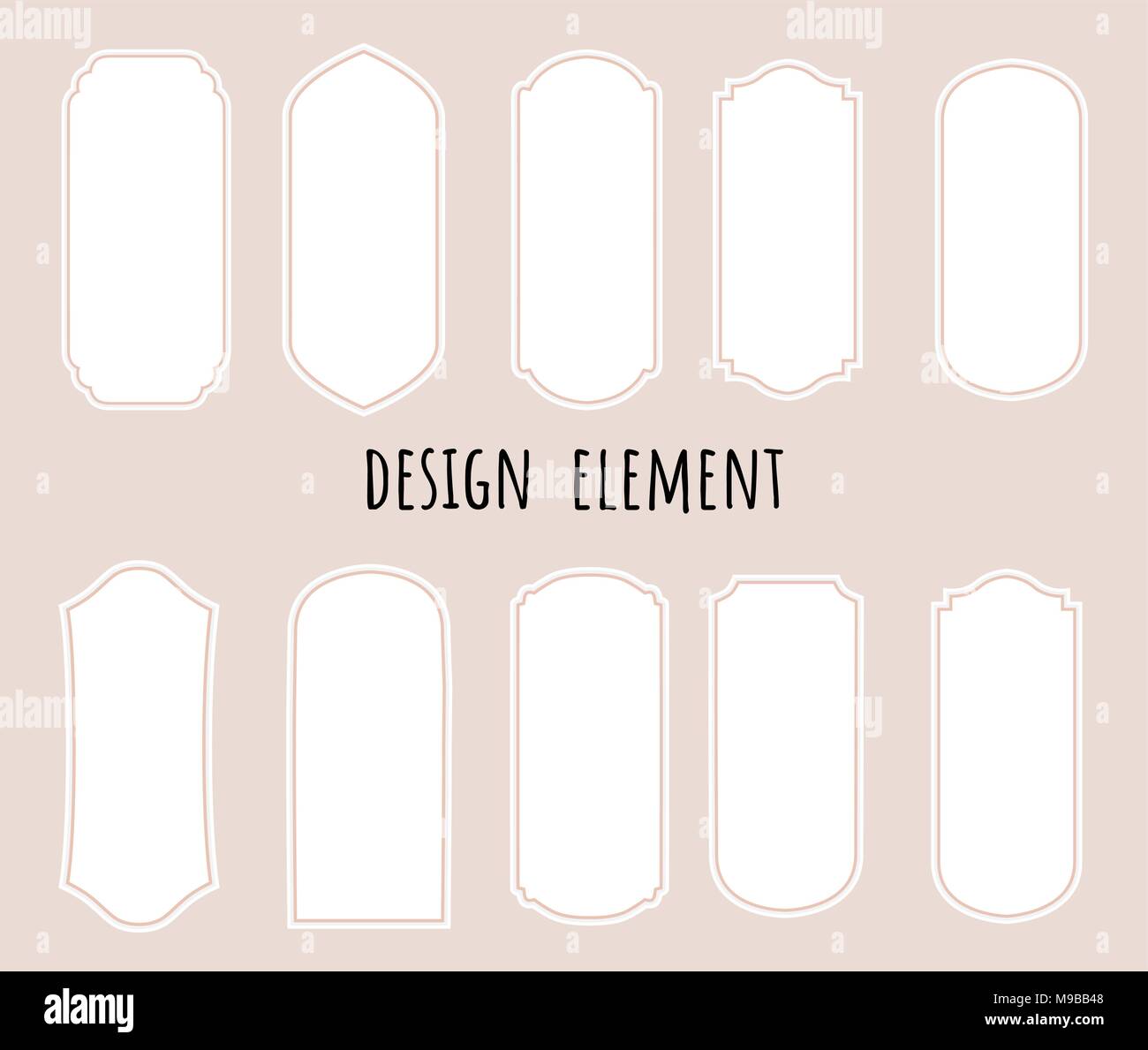 Vector set vintage labels and frame. Vector illustration EPS 10 Stock ...