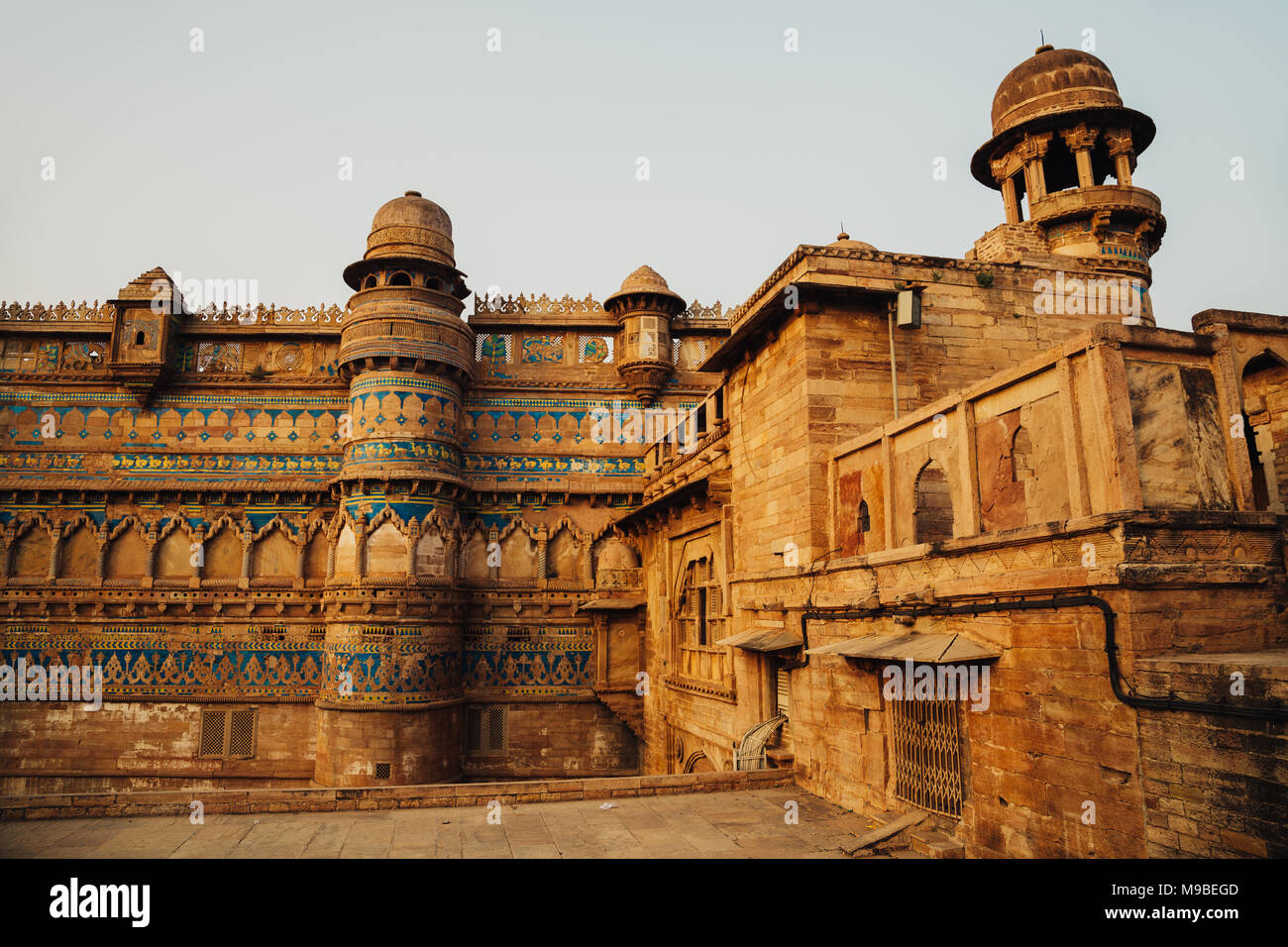 Gwalior fort ancient architecture in india stock photo alamy
