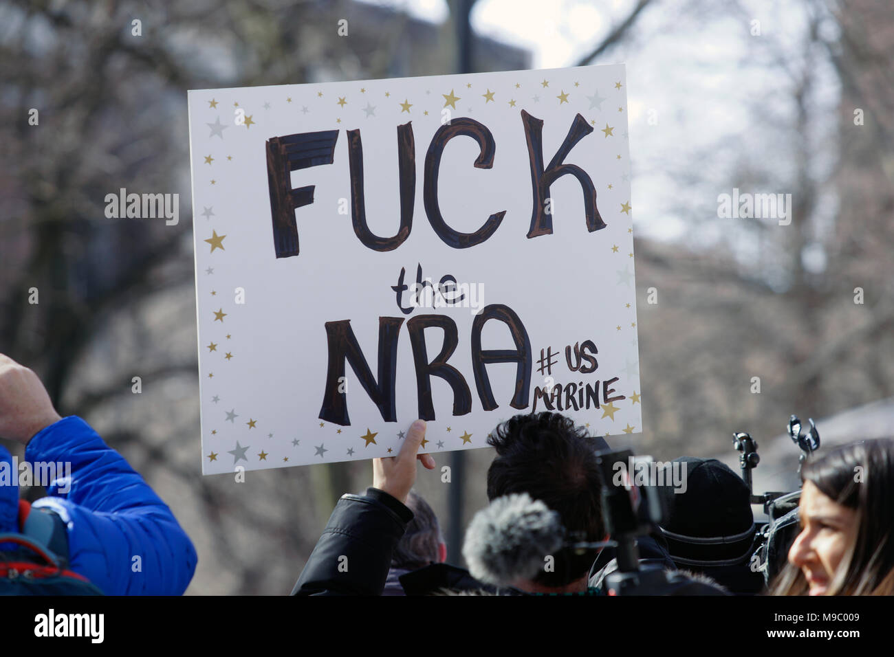Montreal,Canada,23 March,2018.March for our Lives protest for stricter gun laws.Credit:Mario Beauregard/Alamy Live News Stock Photo