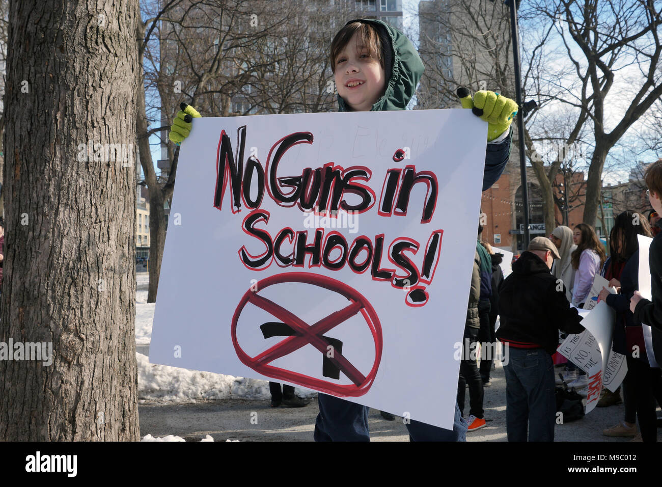 Montreal,Canada,23 March,2018.March for our Lives protest for stricter gun laws.Credit:Mario Beauregard/Alamy Live News Stock Photo