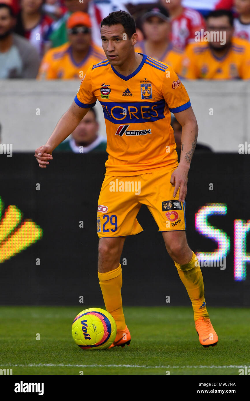 Houston Texas Usa 24th Mar 2018 Uanl Tigres Midfielder Jesus Duenas 29 In Action During