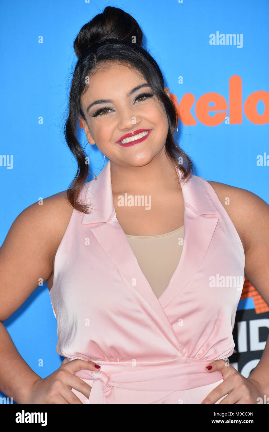 LOS ANGELES, CA. March 24, 2018: Laurie Hernandez at Nickelodeon's 2018