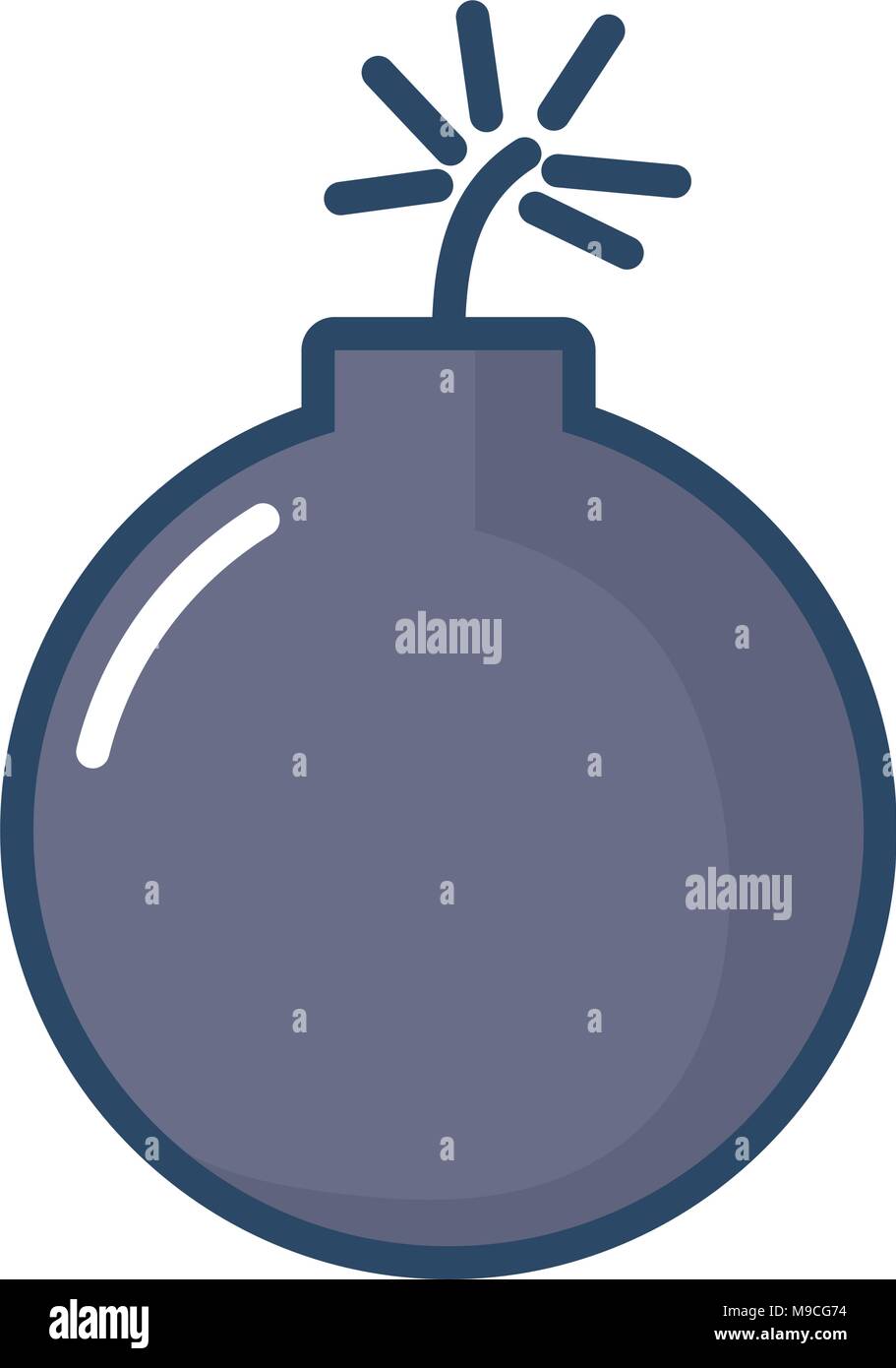 bomb icon over white background, colorful design. vector illustration ...