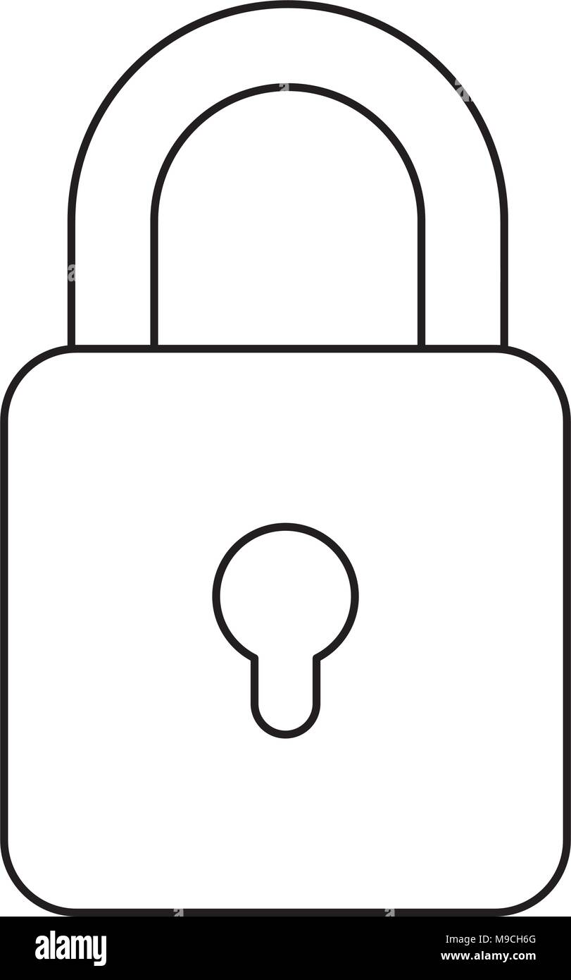 security padlock icon over white background, vector illustration Stock ...
