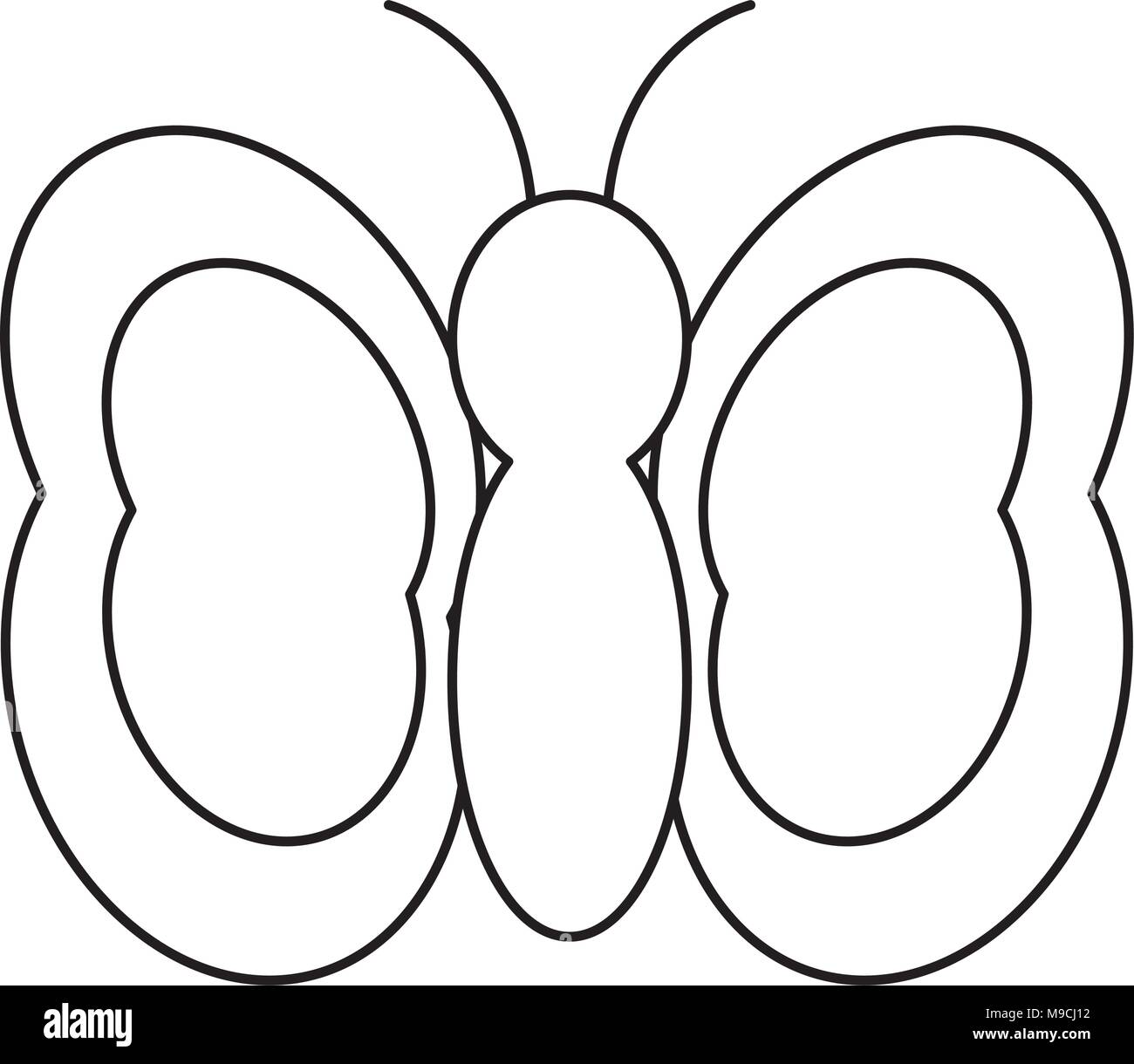 butterfly icon over white background, vector illustration Stock Vector ...