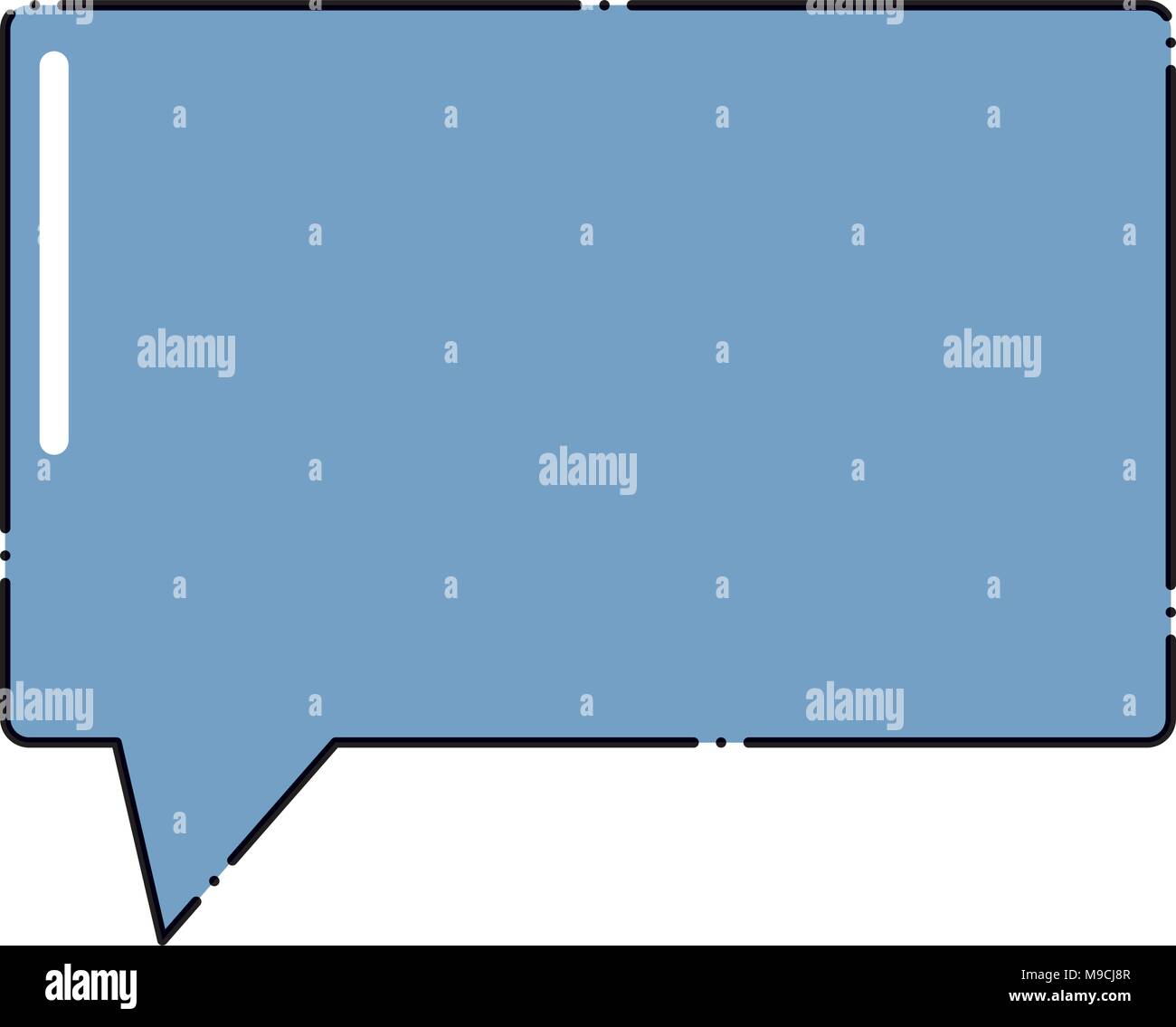 speech square bubble icon over white background, colorful design ...