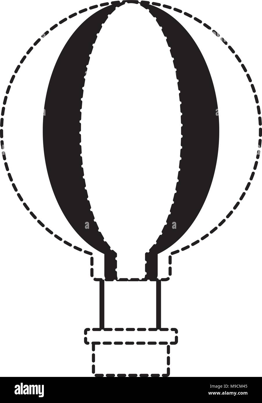 hot air balloon icon over white background, vector illustration Stock ...