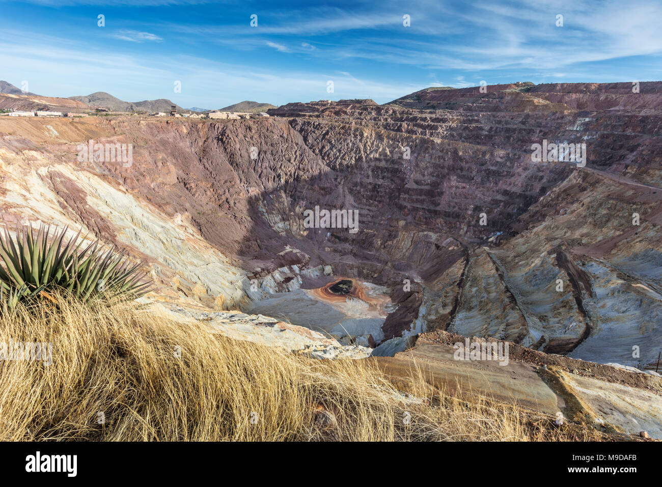 Open Pit Copper Mine, Bisbee, AZ Stock Photo