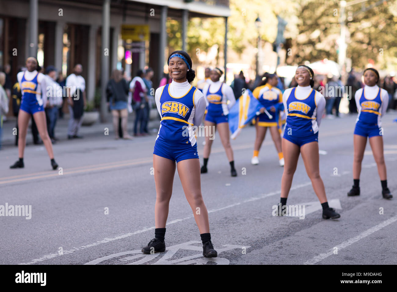 New Orleans, Louisiana, USA - November 25, 2017, The Bayou Classic Parade is a Thanksgiving Day themed parade prior to the annual college football gam Stock Photo