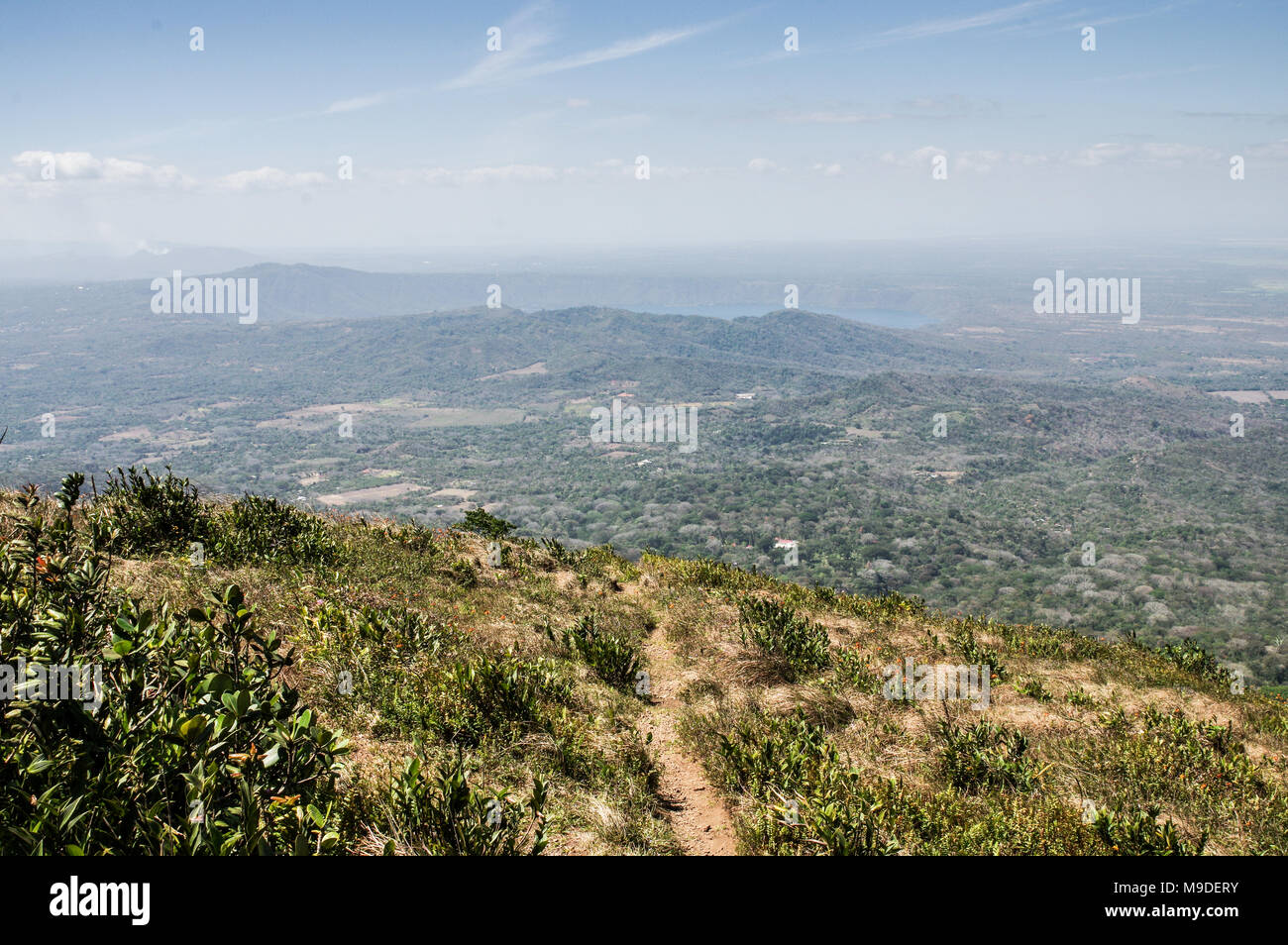 Beautiful views from the top of Mombacho volcano in Nicaragua, Central America Stock Photo