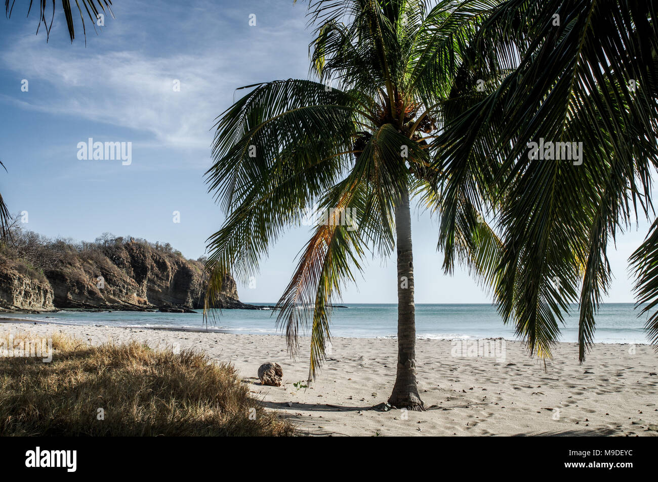 Beautiful Playa Ocotal beach on the west Coast of Nicaragua in Central America Stock Photo