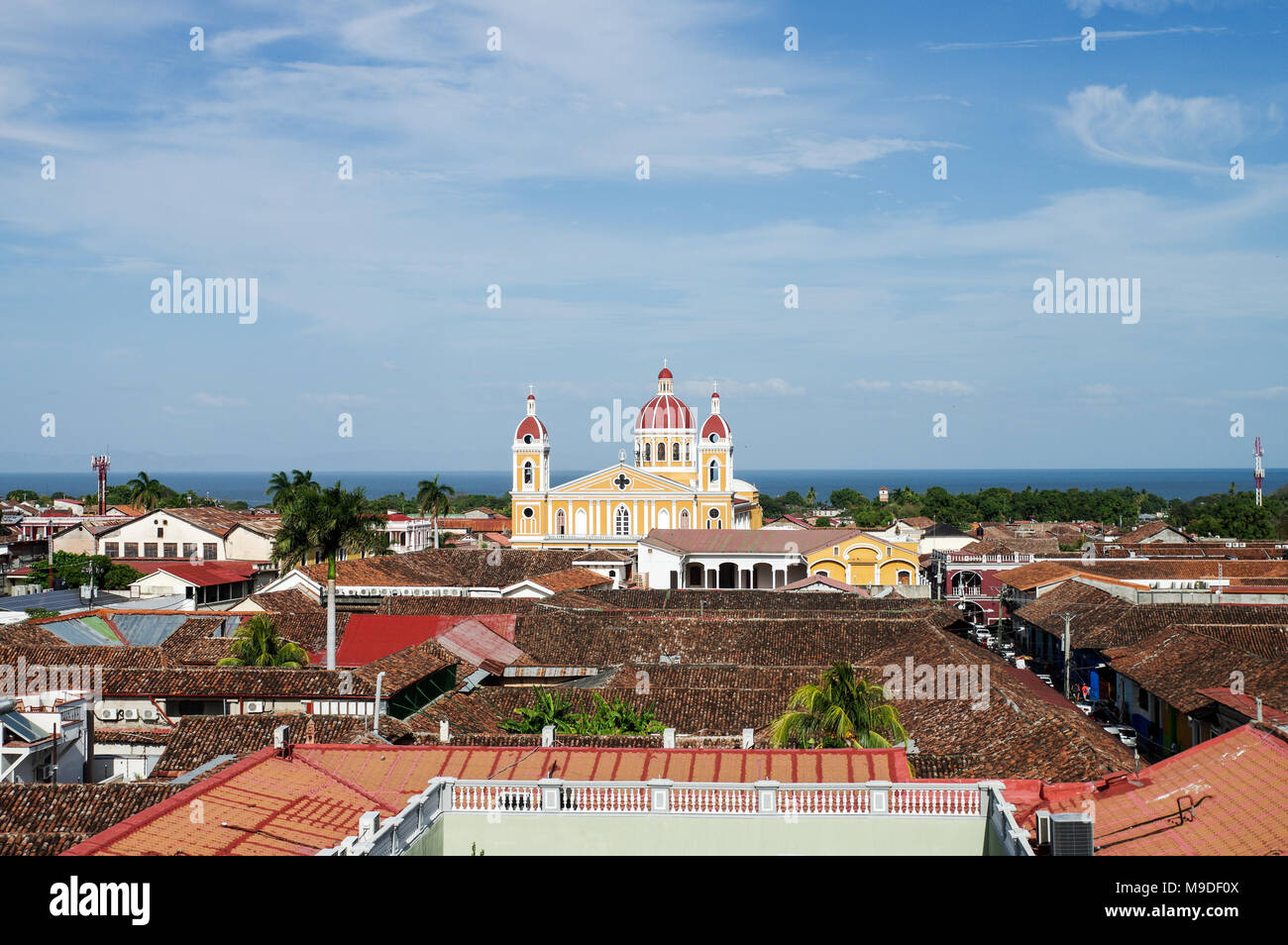 Our Lady of the Assumption Cathedral in Granada, Nicaragua Stock Photo