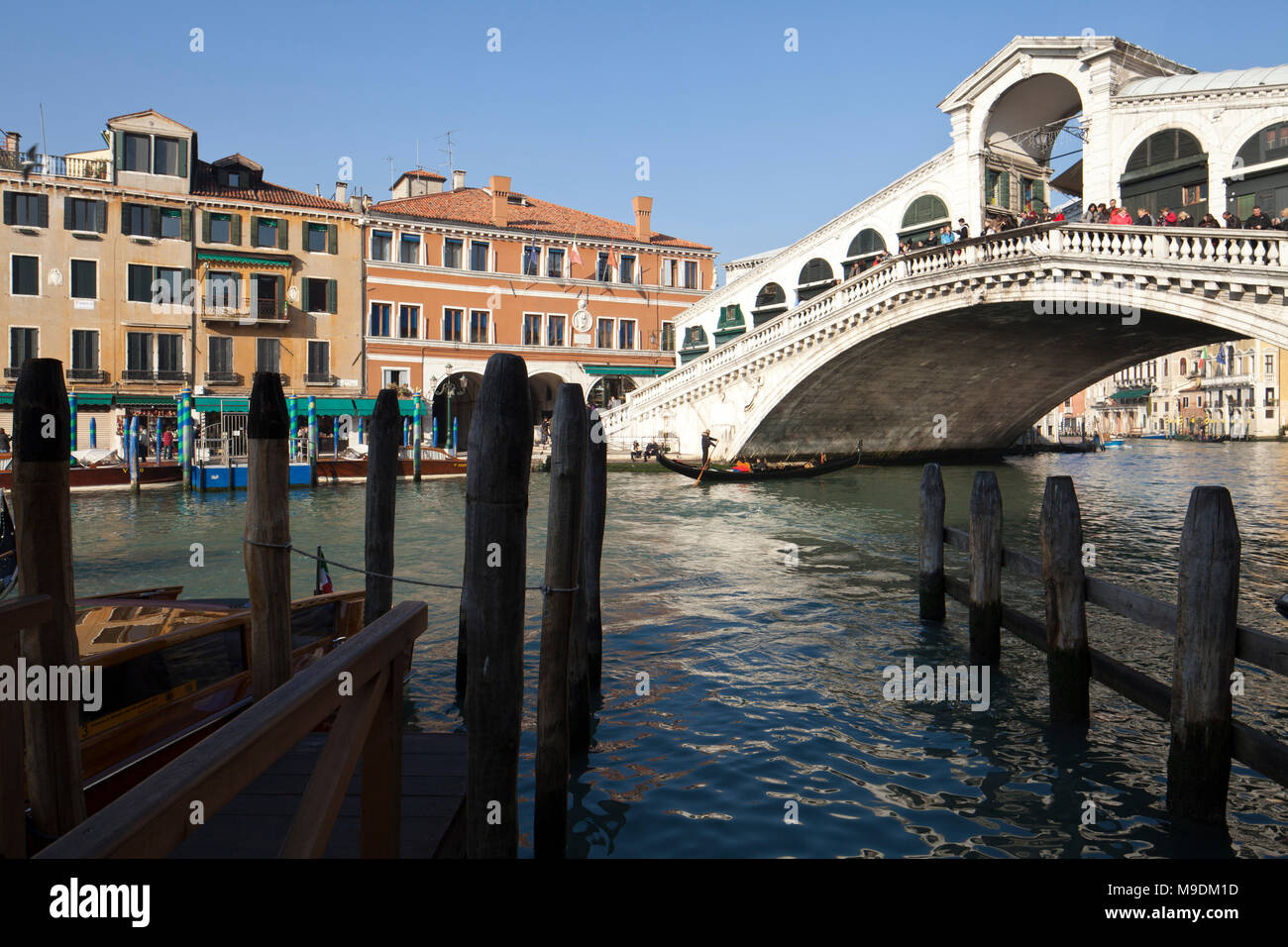 Venice Rialto bridge Stock Photo