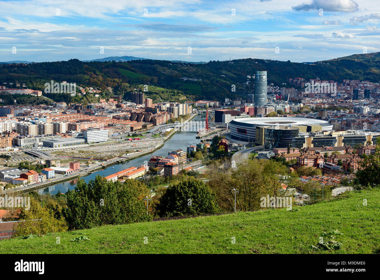 Bilbao view from Covetas Mount (Bilbao, Pais Basque, Spain) Stock Photo