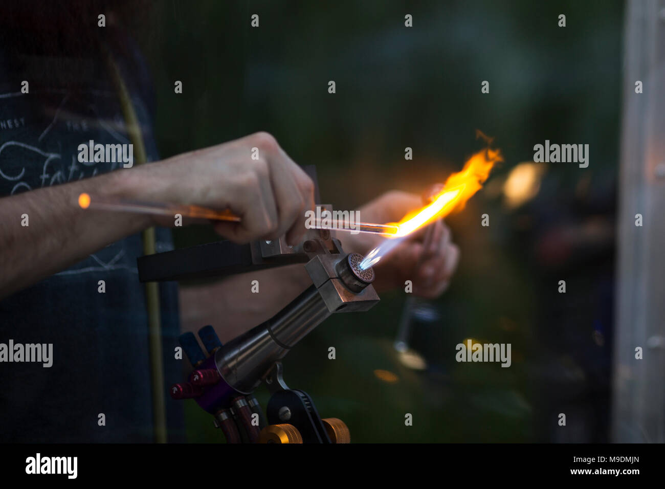 Man blowing glass hires stock photography and images Alamy