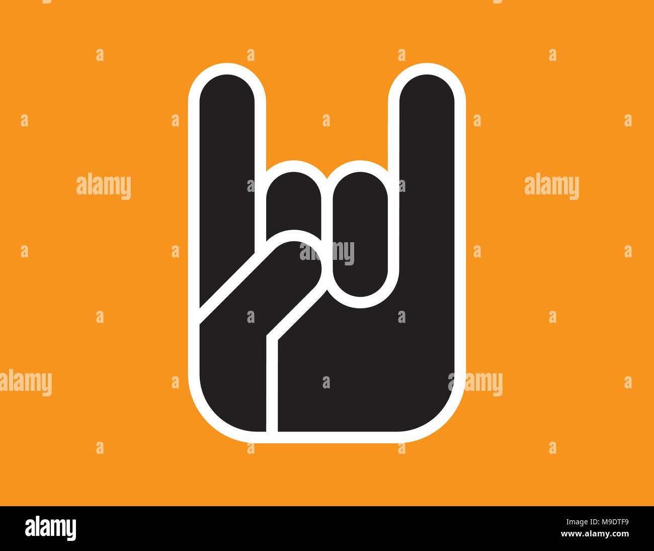 Gesture lucky sign stylized hand with two Vector Image