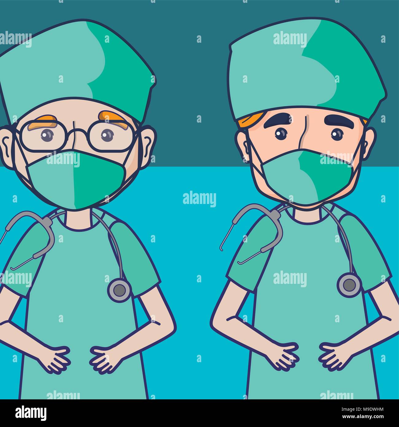 Doctors and medical team Stock Vector