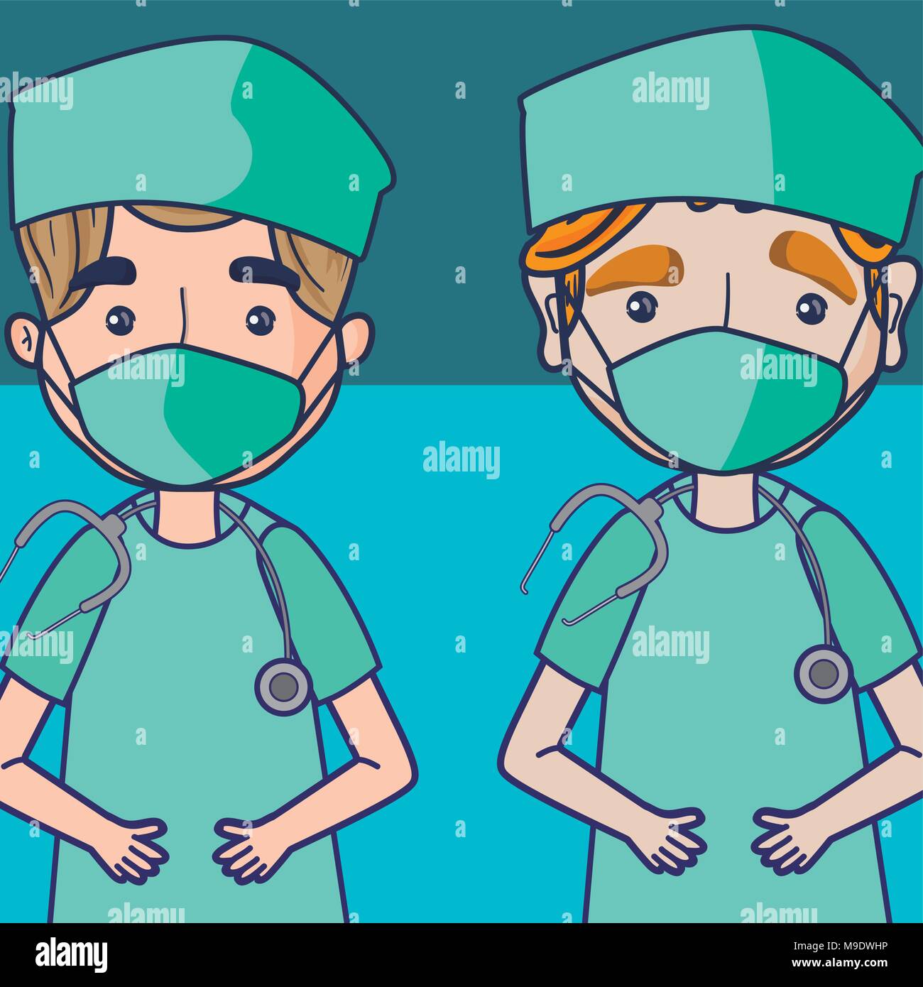 Doctors and medical team Stock Vector