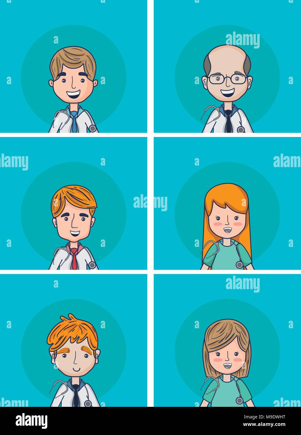 Doctors and medical team Stock Vector