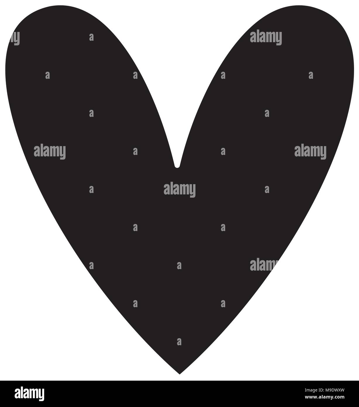 silhouette heart icon symbol of love and passion design Stock Vector ...