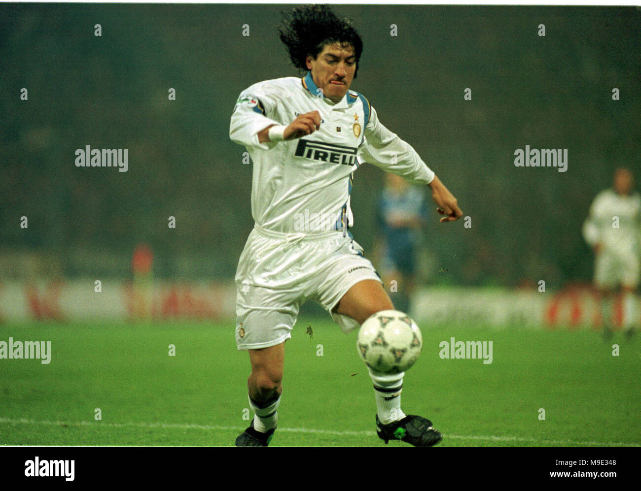 Parkstadion Gelsenkirchen, Germany 17.3.1998, UEFA Cup season 1997/1998,  Schalke 04 vs. Inter Milan 1:1 --- Nwankwo KANU  (Milan) Stock Photo