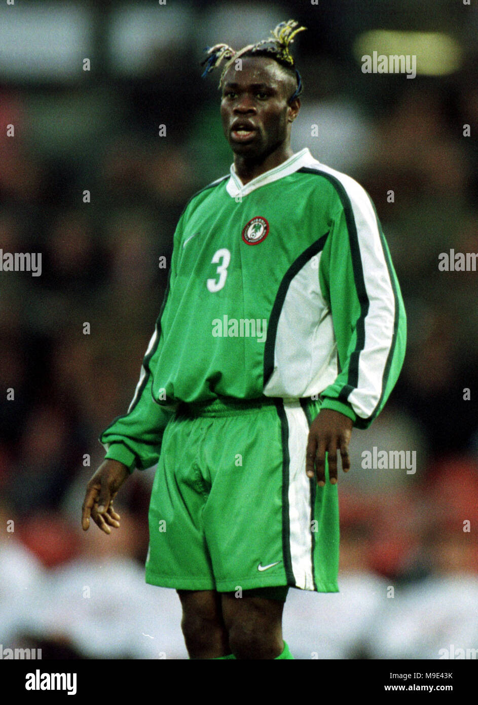 Mungersdorfer Stadion Cologne, Germany  22.4.1998, Football International Friendly, Germany vs Nigeria 1:0 ---- Taribo WEST  (Nigeria) Stock Photo