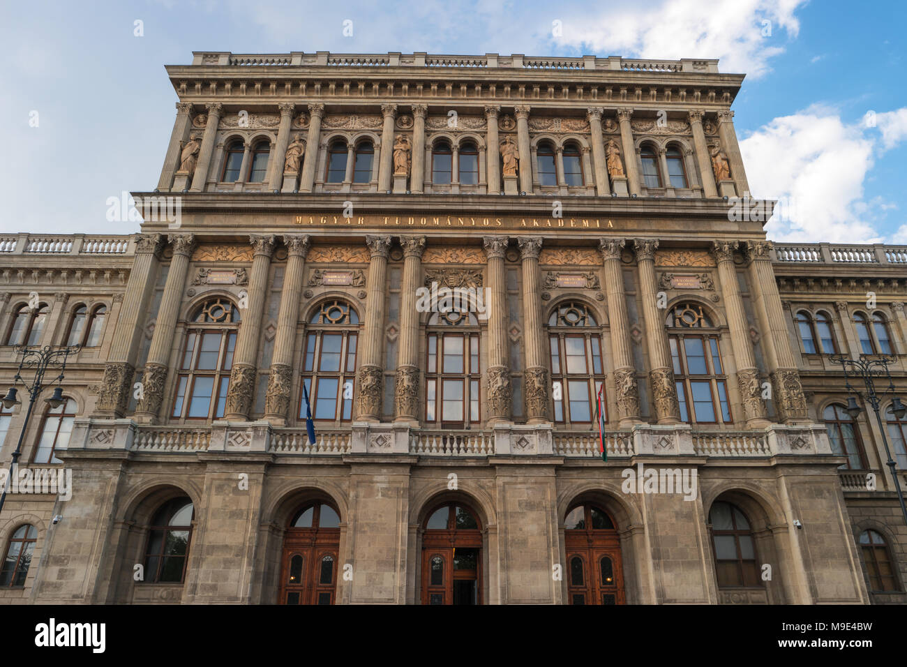 Hungarian Academy of Sciences, Budapest, Hungary. Historic building. Most important and prestigious learned society of Hungary. MTA Education Academy  Stock Photo