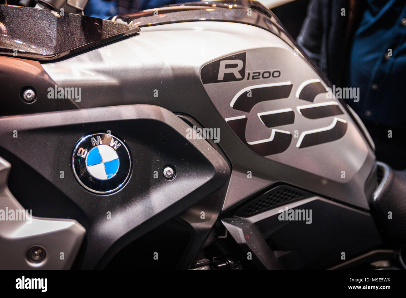 GENEVA, SWITZERLAND - MARCH 17, 2018: BMW R 1200 GS Superfast MOTORBIKE  presented at the 88th Geneva International Motor Show Stock Photo - Alamy