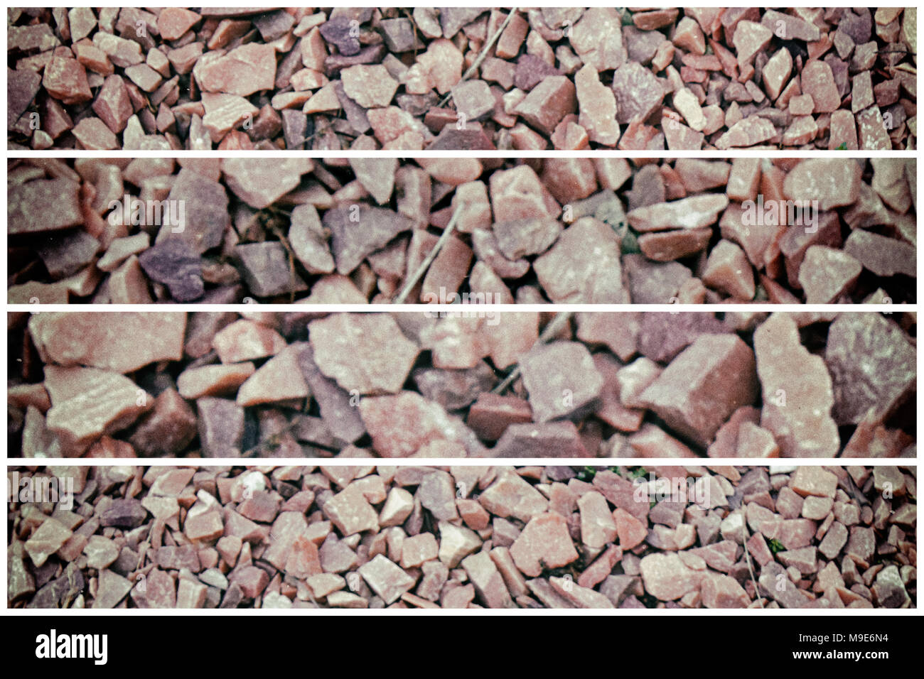 Flintstone pebbles structure of red stone for background. Stock Photo