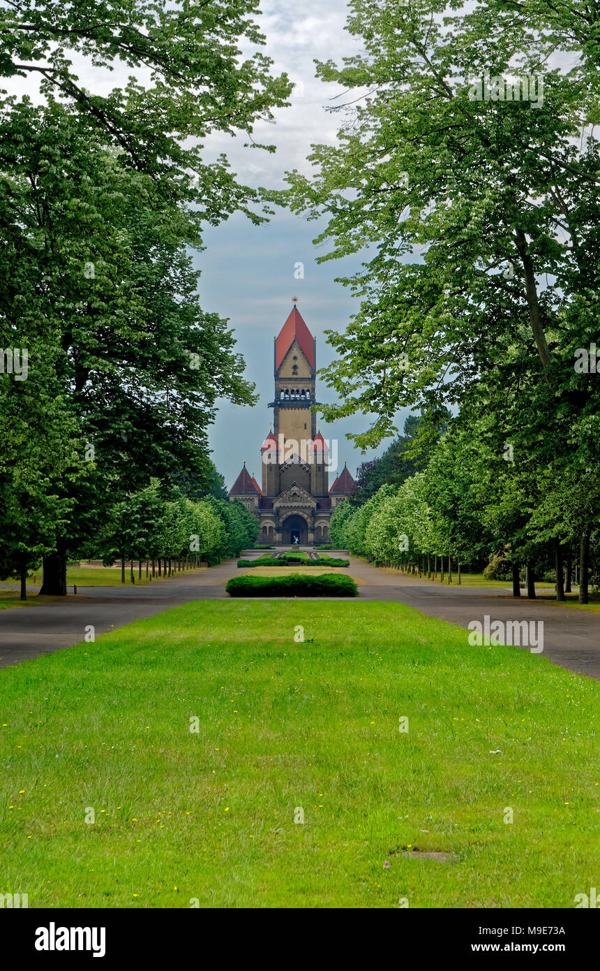 Famous chapel complex in South Cemetery in Leipzig, Germany Stock Photo
